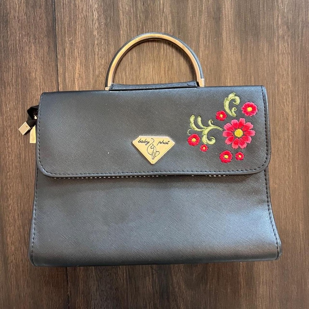 Y2K Baby Phat Purse with Floral Embroidery